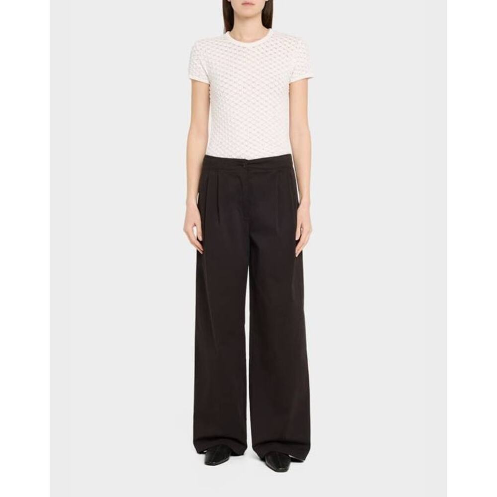 Proenza Schouler Quincy Short Sleeve Tee Top in White XXS